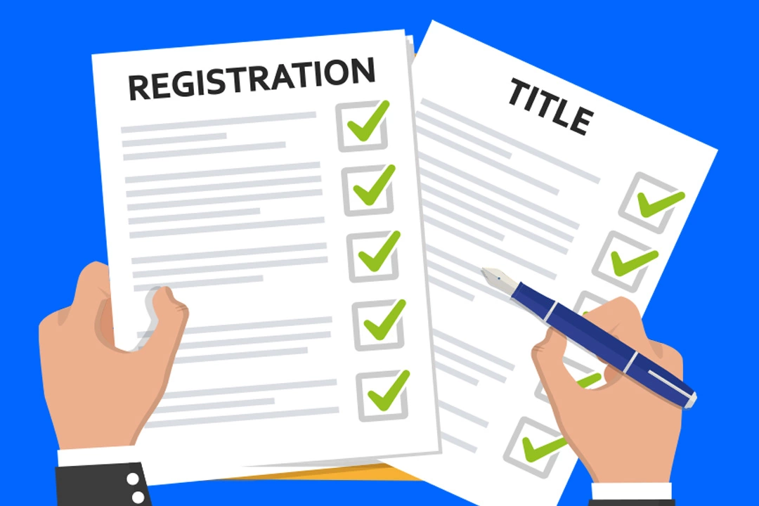 difference between a car title and car registration